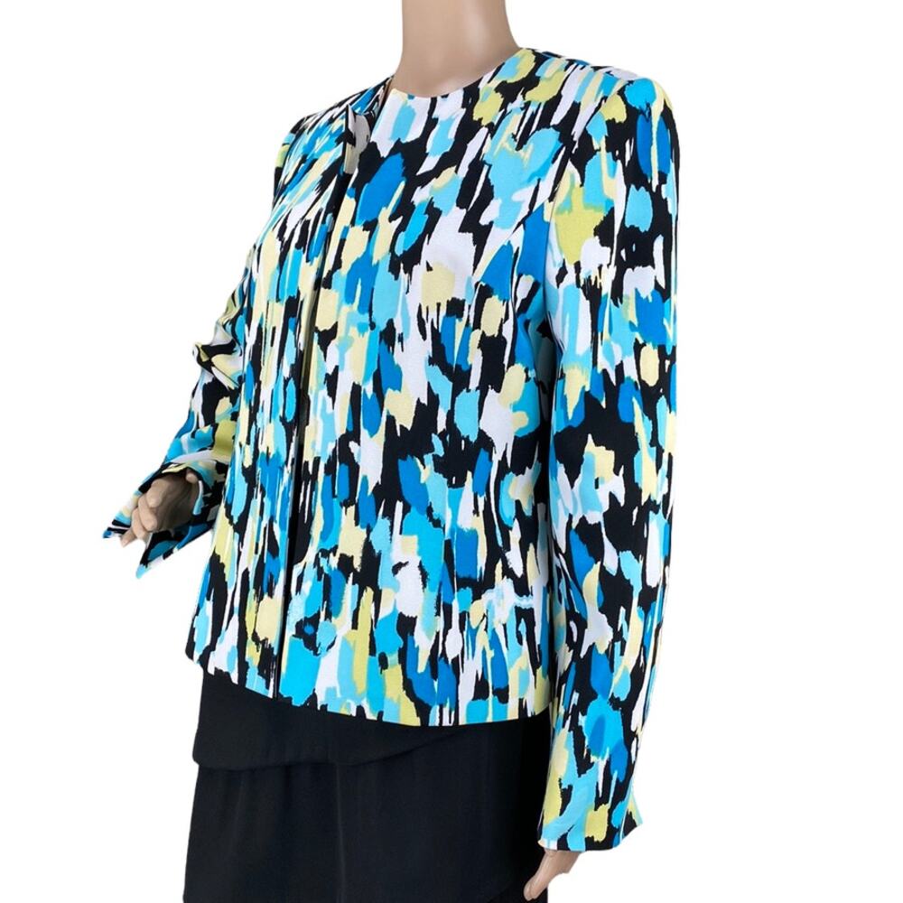 Evan-Picone Multicolored Open Front Padded Should… - image 2